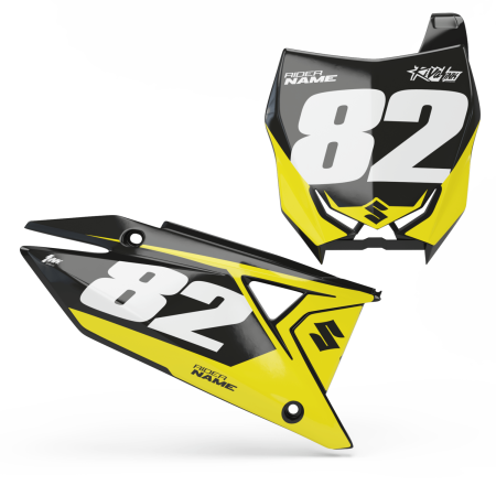 RACER NUMBER BOARD SET - SUZUKI