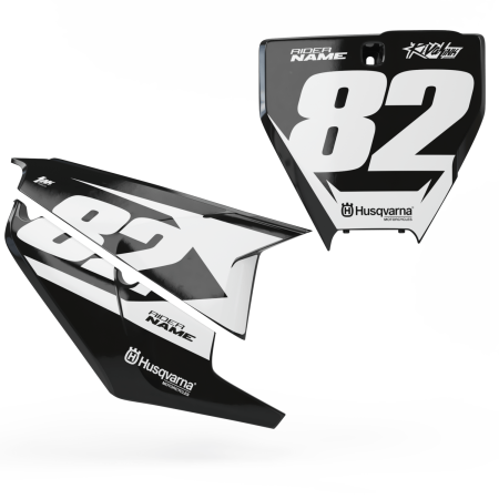 RACER NUMBER BOARD SET - HUSQVARNA