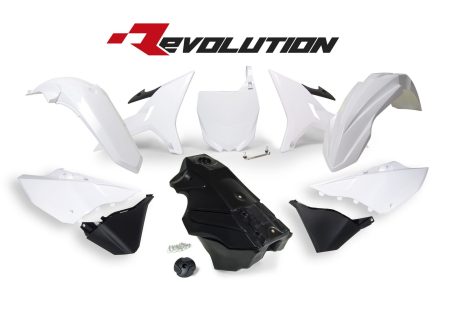RTECH REVOLUTION KIT YZ 125-250 2002-21 WHITE/BLACK (Inc Fuel Tank)