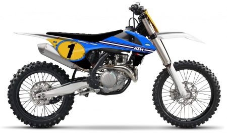 KTM 'VINTAGE BLUE/YELLOW' TRIM KIT