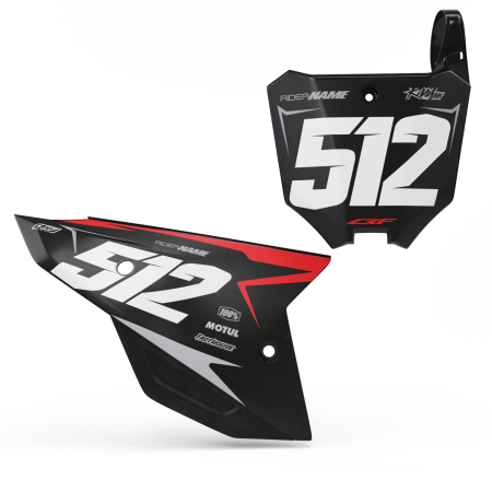'STEALTH' NUMBER BOARD SET - HONDA