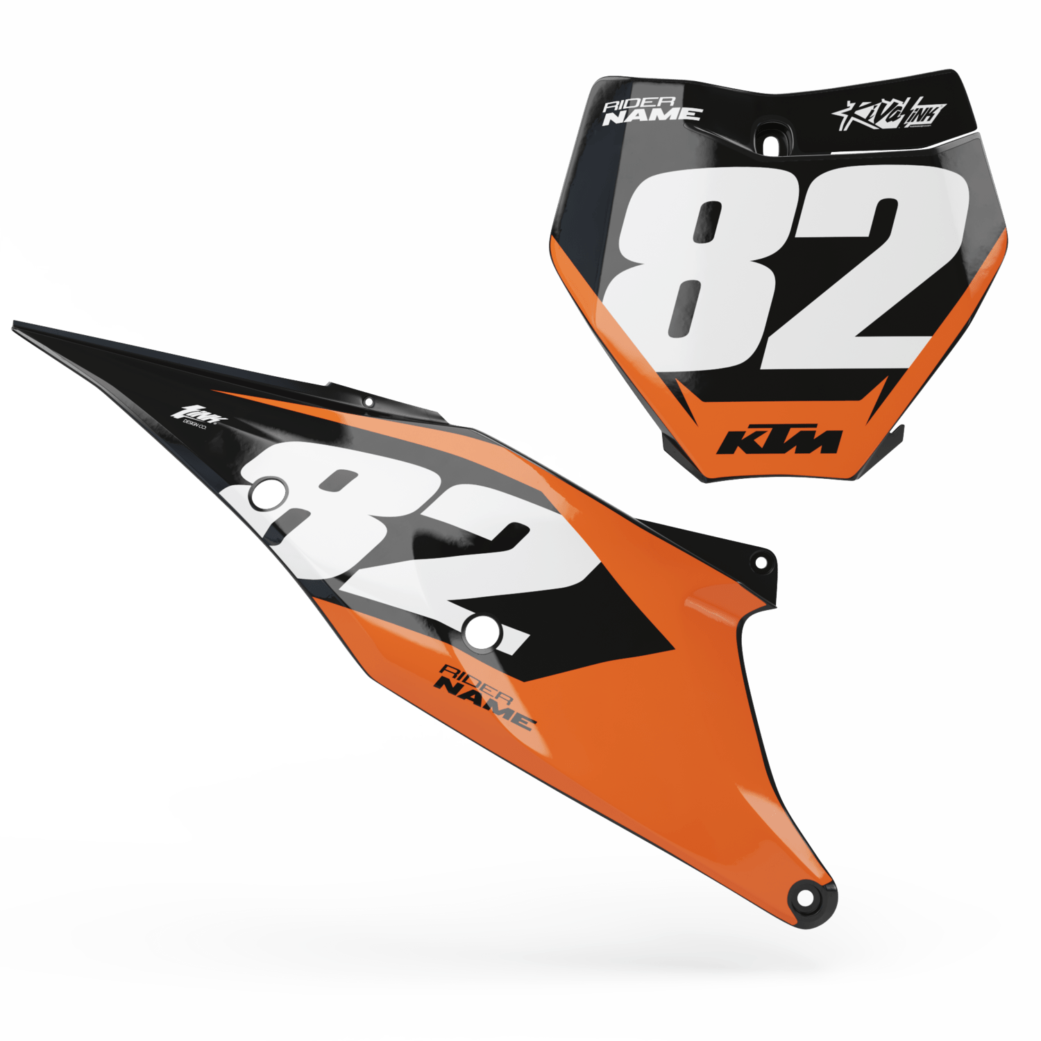 RACER NUMBER BOARD SET KTM Rival Ink Design Co