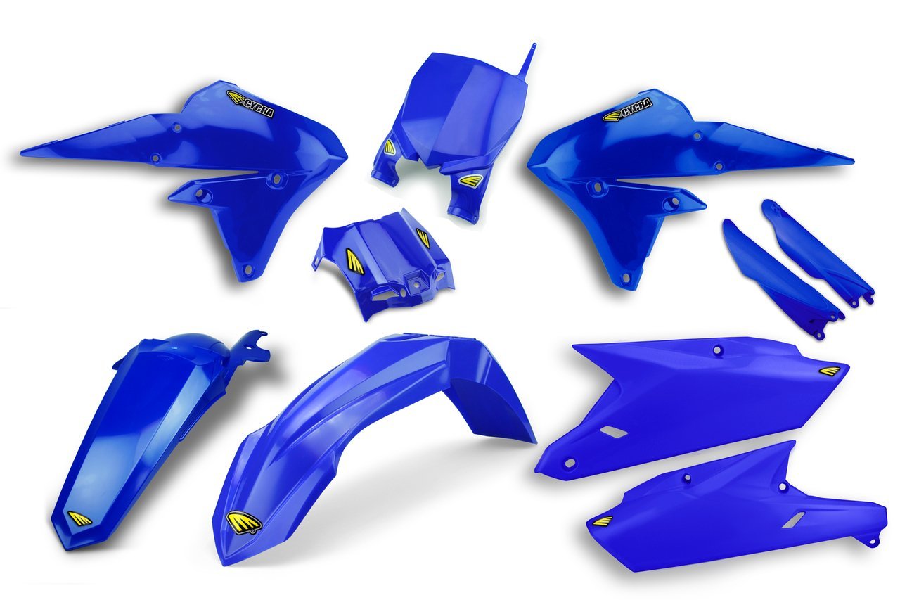 Cycra Powerflow Plastic Kit Blue for 19-22 Yamaha YZ250F 