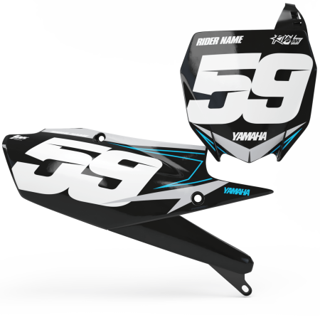 'STOCKER GREY' NUMBER BOARD SET - YAMAHA