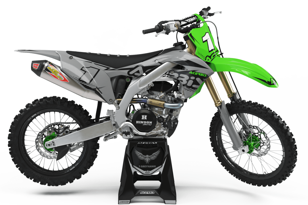 KAWASAKI 'ACERBIS GREY HAWK FACTORY' KIT | Rival Ink Design Co