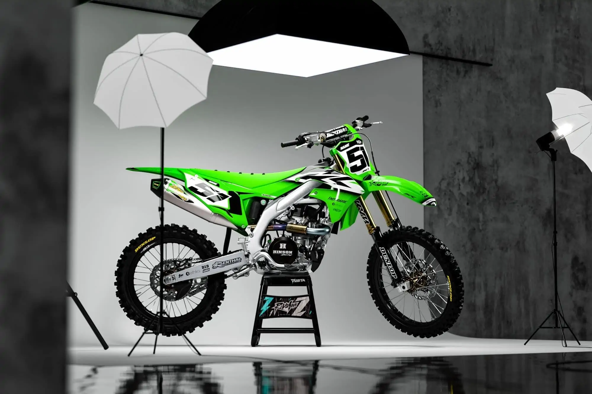 KAWASAKI ‘SHIFTER GREEN ‘ KIT Rival Ink Design Co