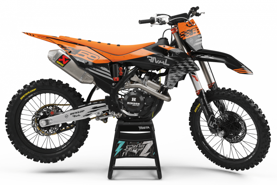 black and gold dirt bike