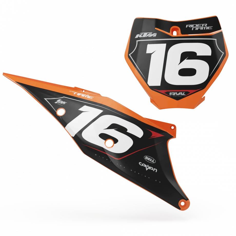‘CONCEALED’ NUMBER BOARD SET KTM Rival Ink Design Co