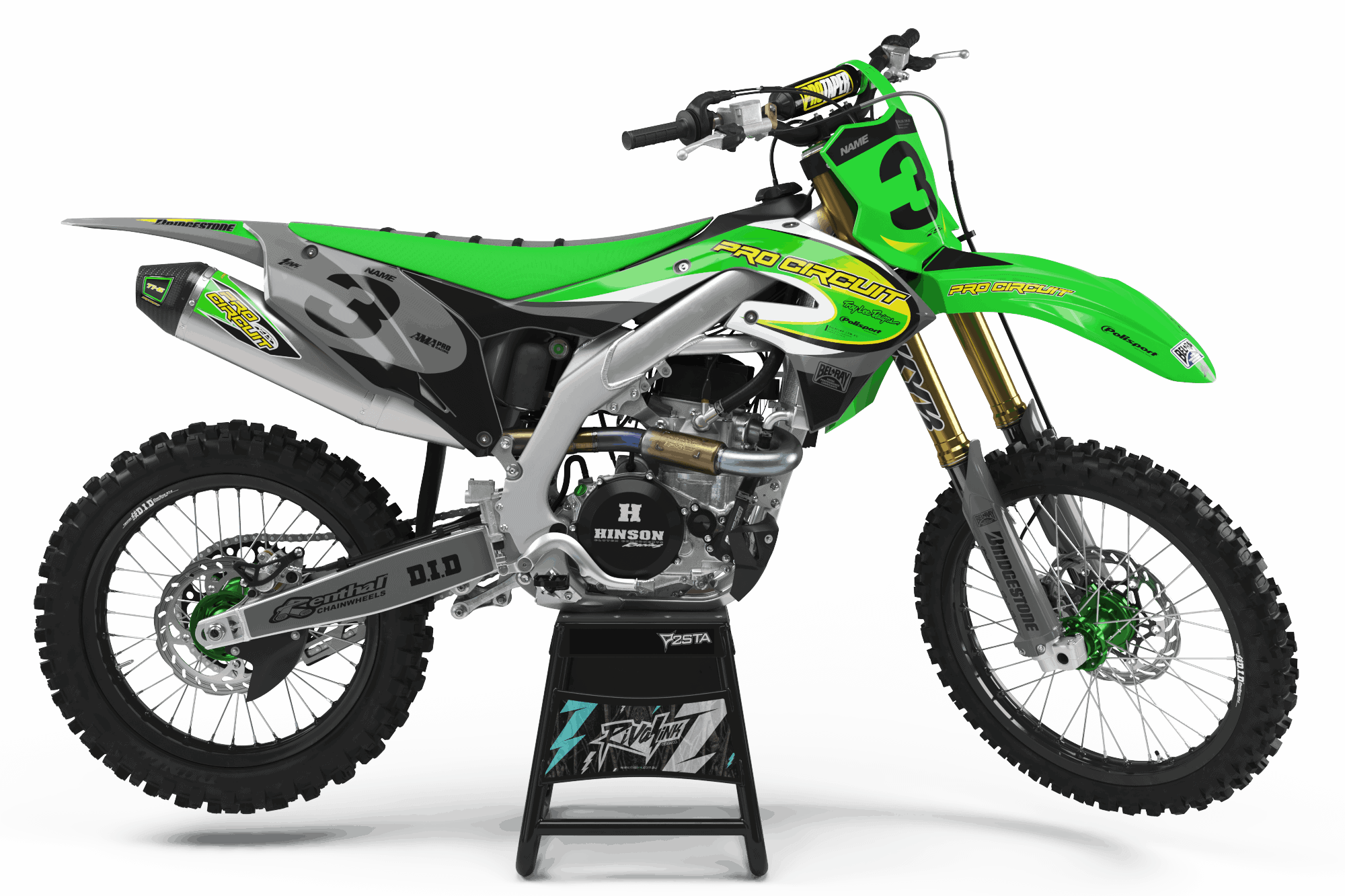Kawasaki FRO GREY Graphics Kit