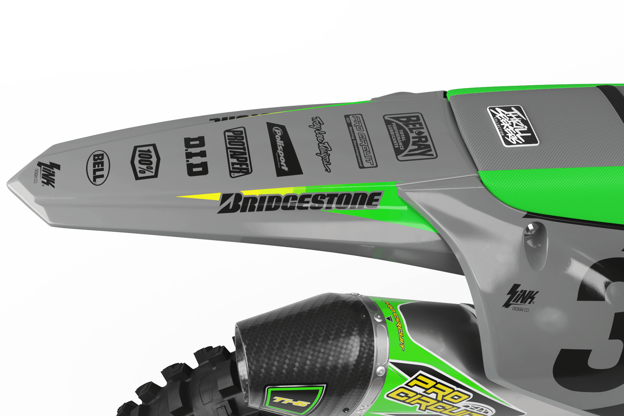 Kawasaki FRO GREY Graphics Kit - Image 4