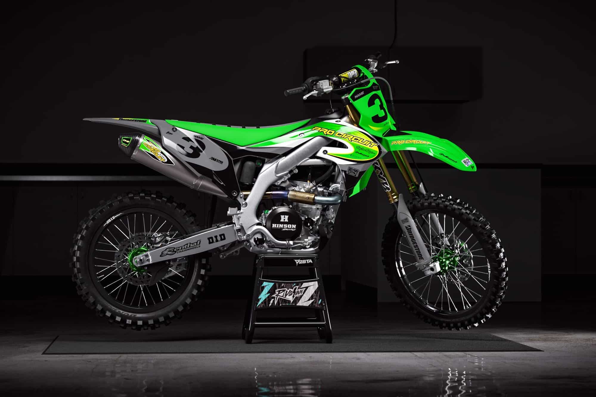 Kawasaki FRO GREY Graphics Kit - Image 2
