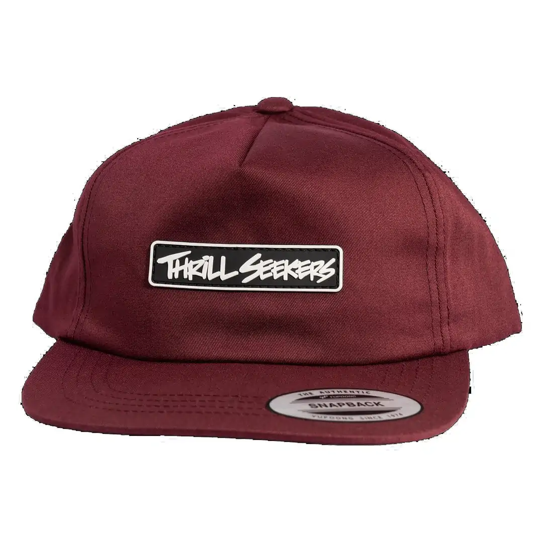 Headliner Unstructured Snapback Burgundy Rival Ink Design Co