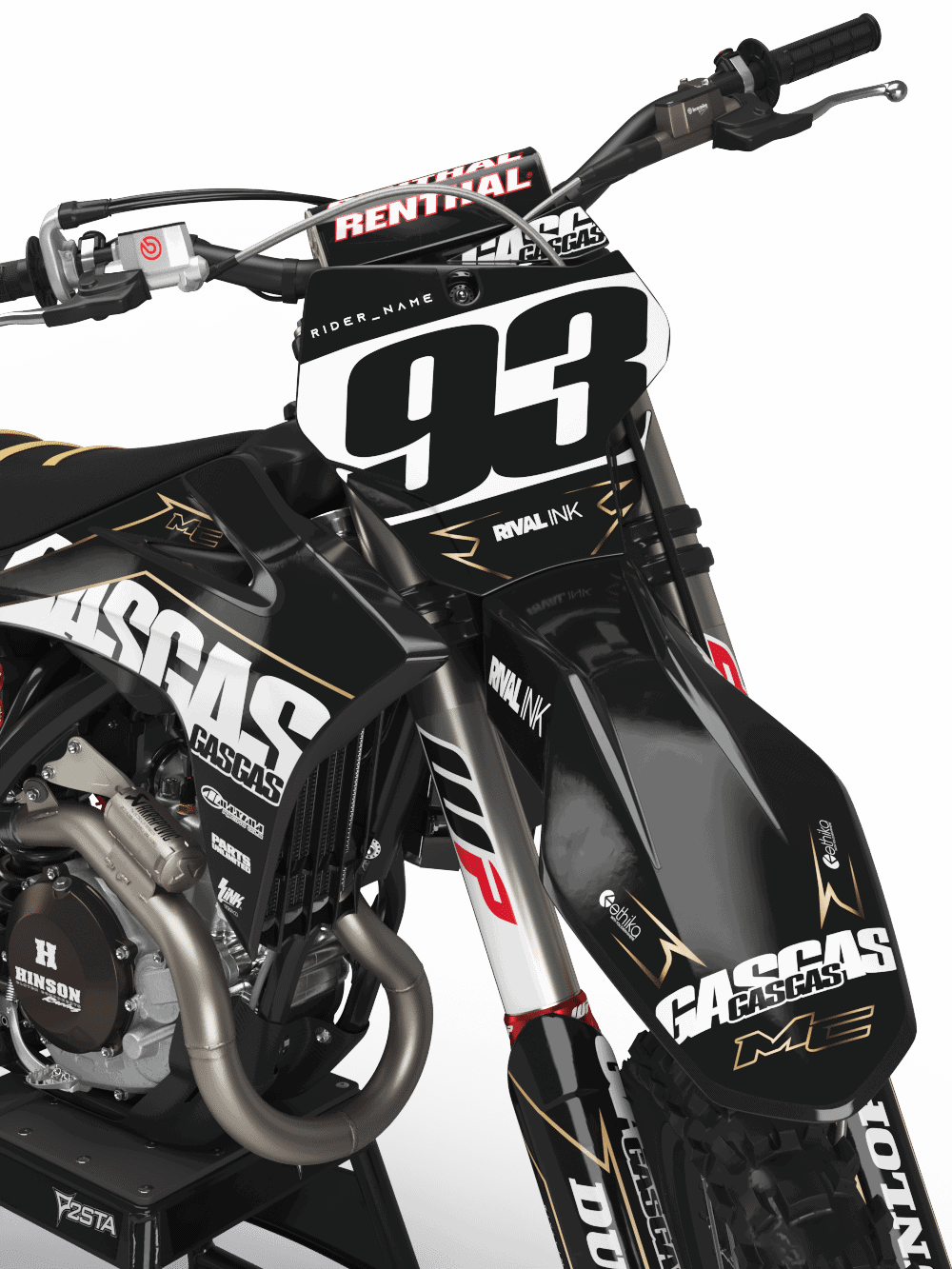 GASGAS END ALL WHITE Graphics Kit - Image 3