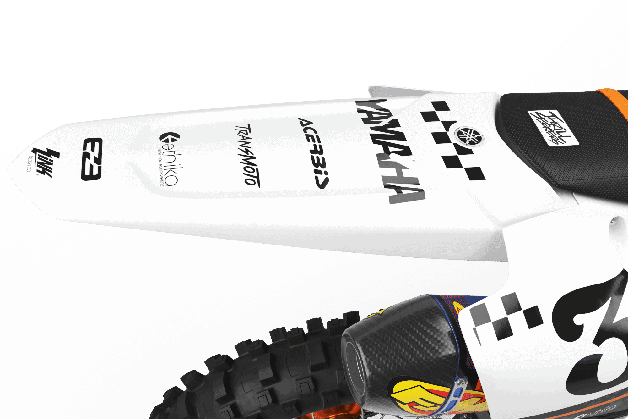Yamaha BLEACH WHITE Graphics Kit | Rival Ink Design Co