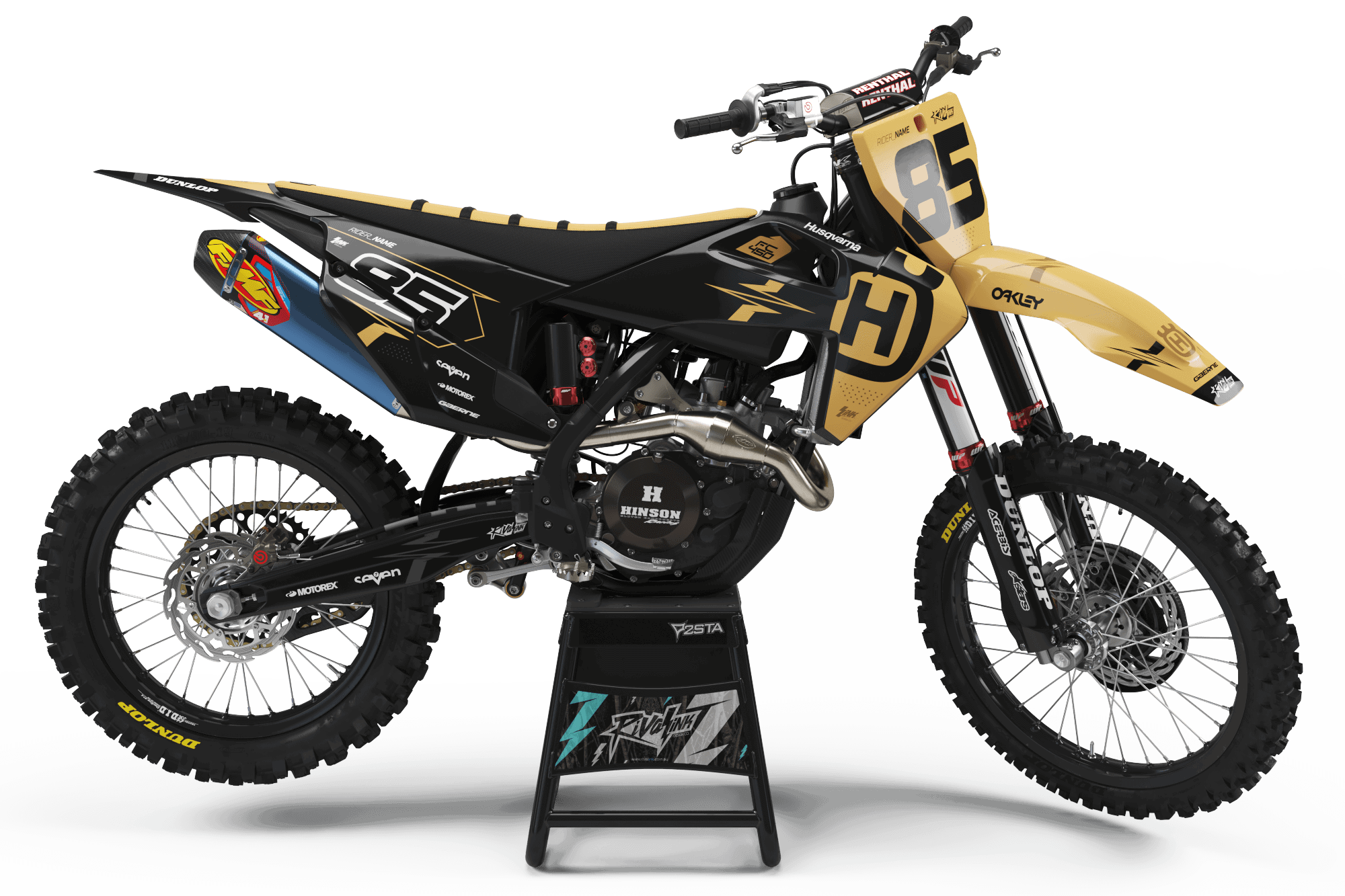 Husqvarna FREQUENCY TAN Graphics Kit | Rival Ink Design Co