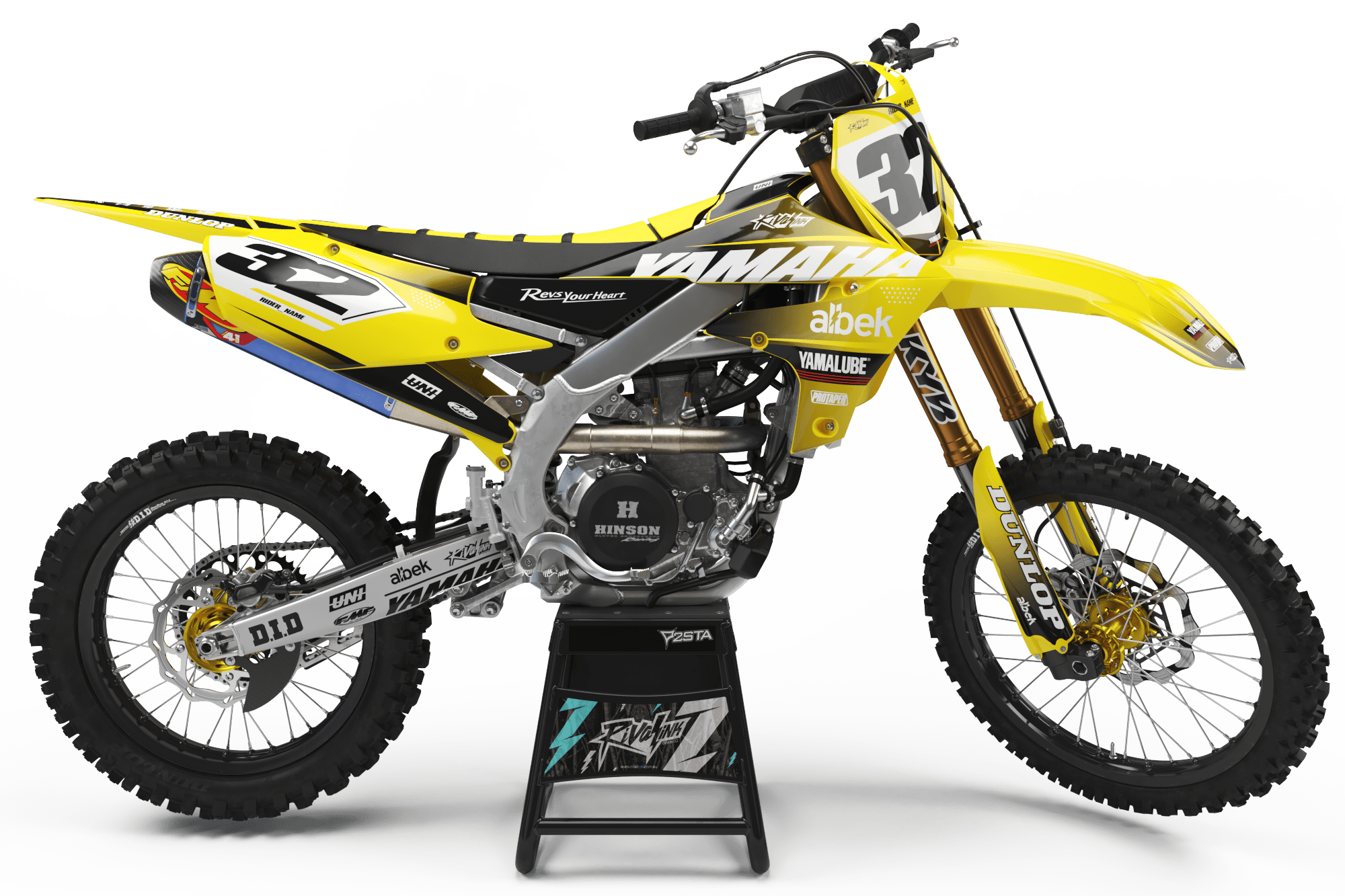 Yamaha SATELLITE YELLOW Graphics Kit | Rival Ink Design Co
