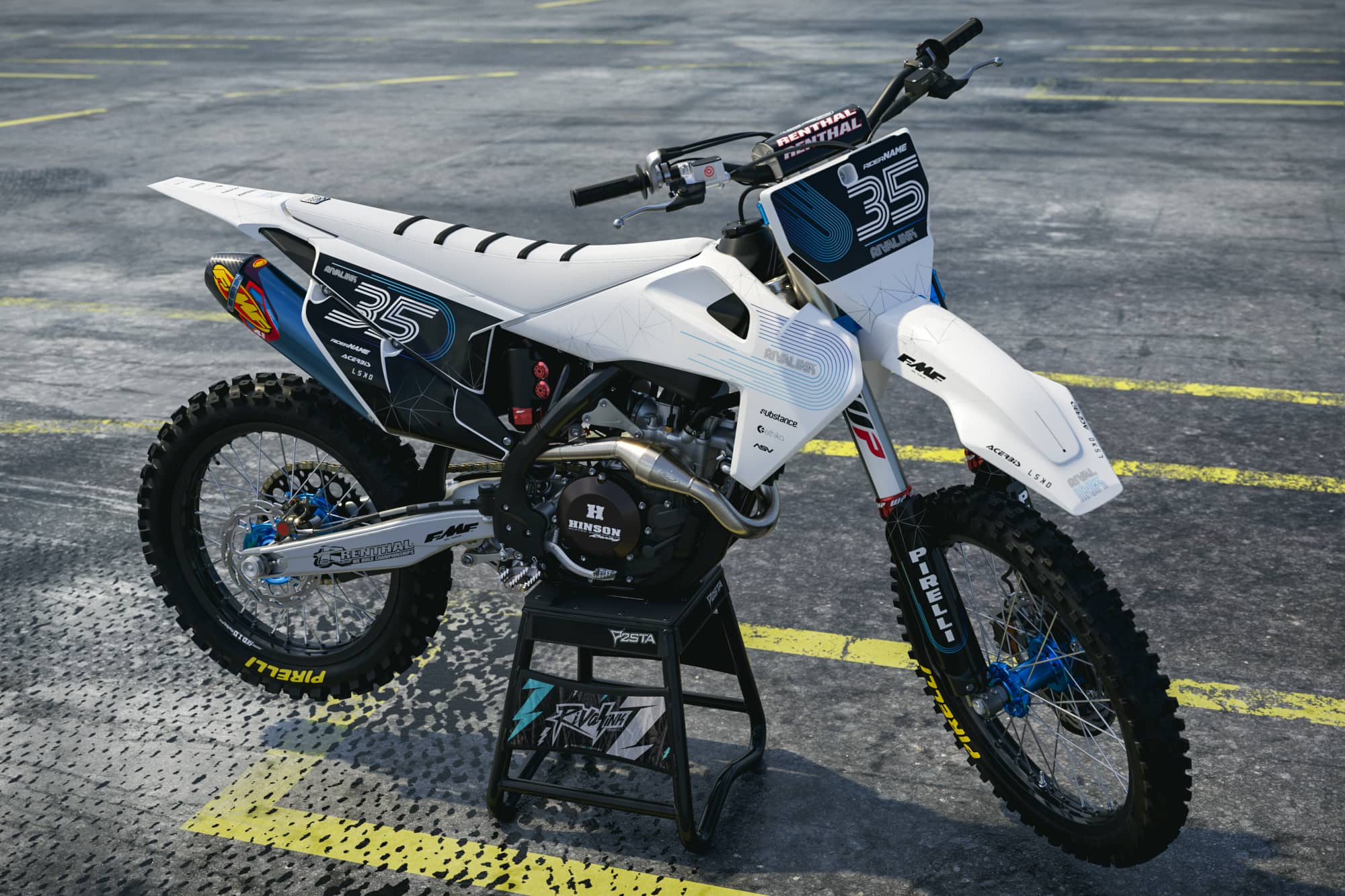 Husqvarna ARCADE WHITE Graphics Kit | Rival Ink Design Co