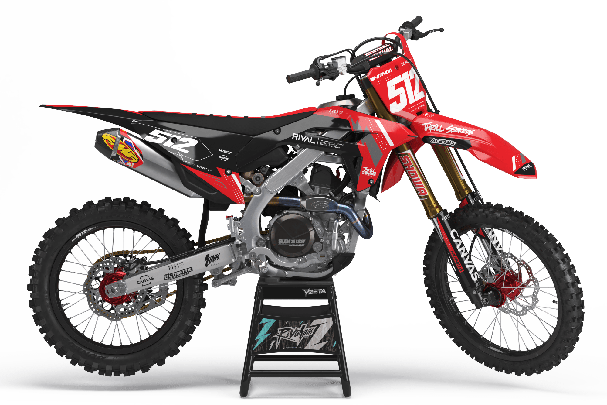 Honda CHARGE RED Graphics Kit