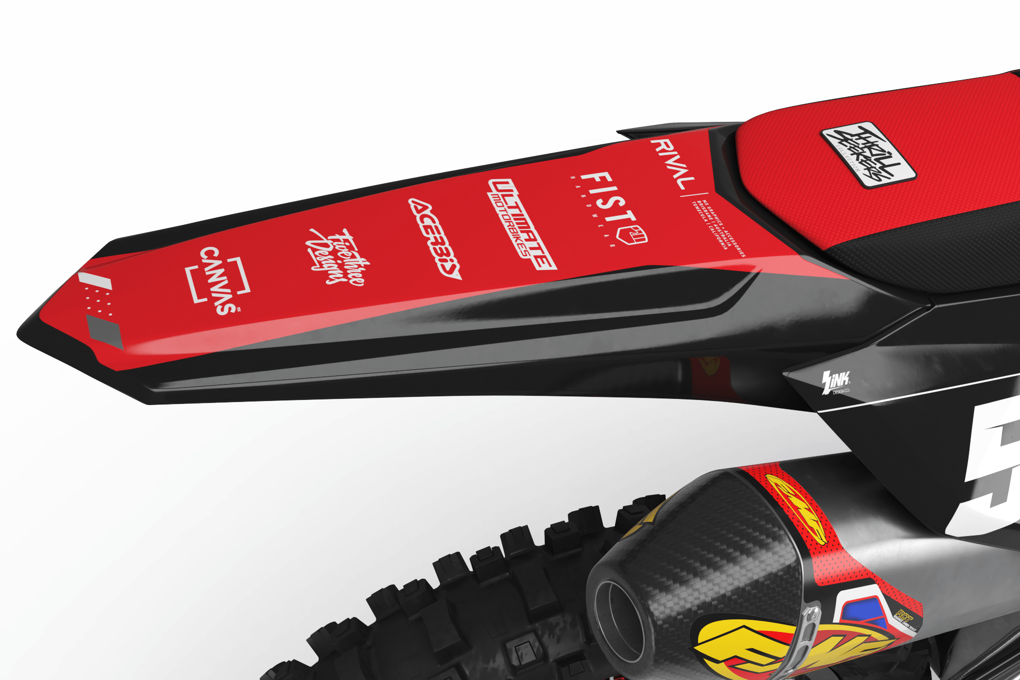 Honda CHARGE RED Graphics Kit - Image 4