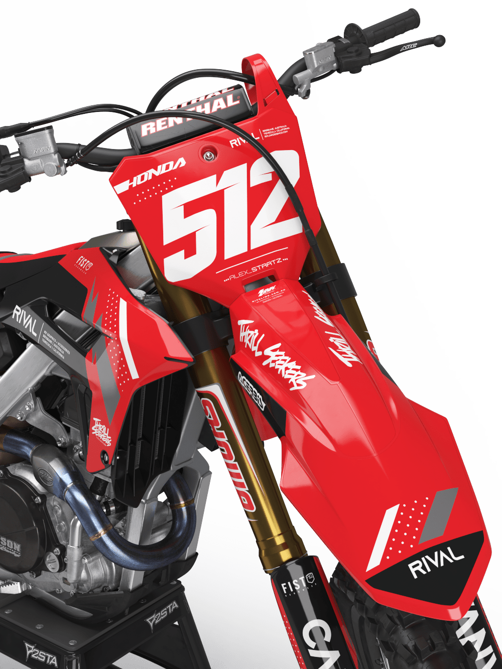 Honda CHARGE RED Graphics Kit - Image 3