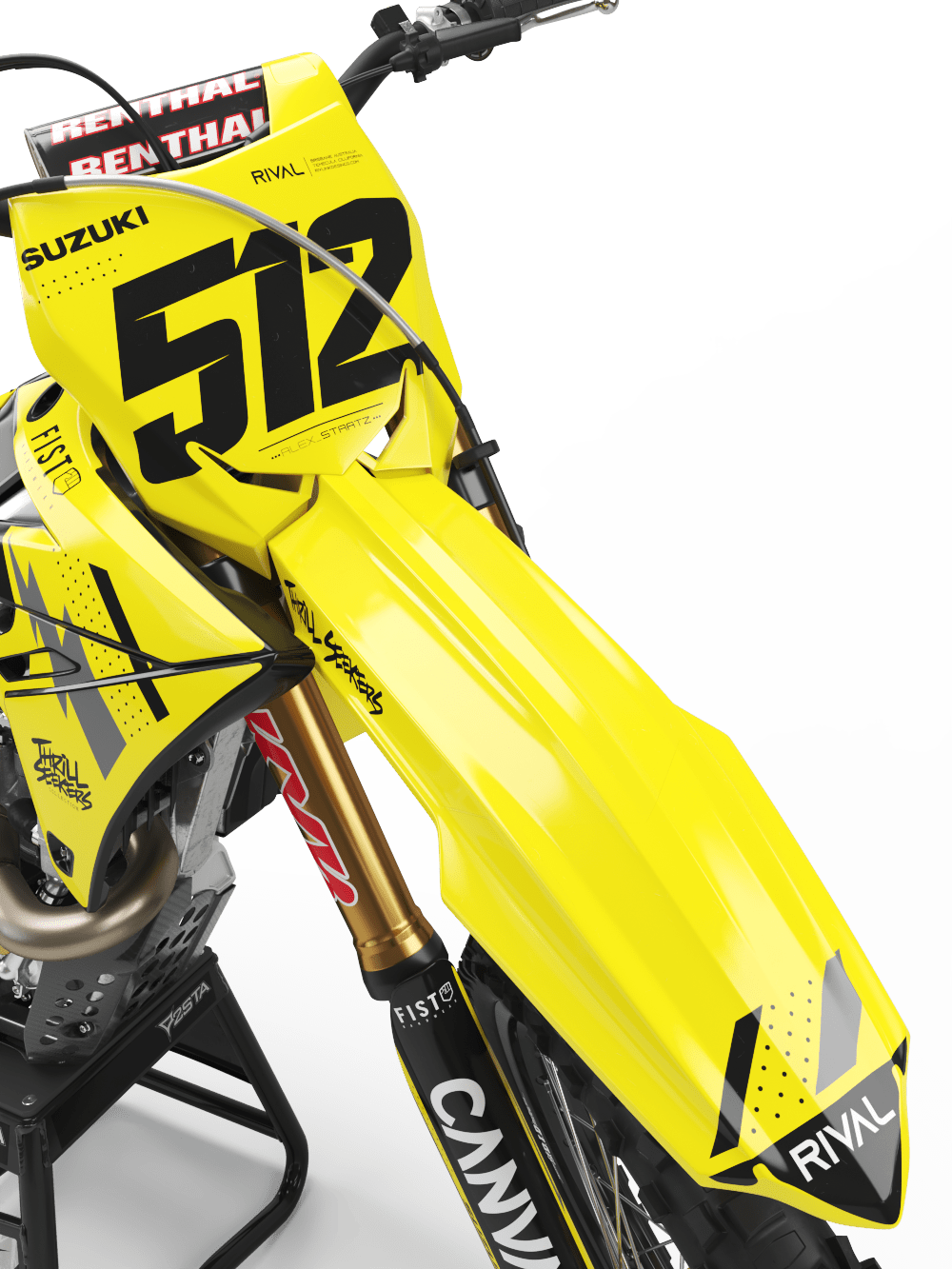 Suzuki CHARGE YELLOW Graphics Kit - Image 3