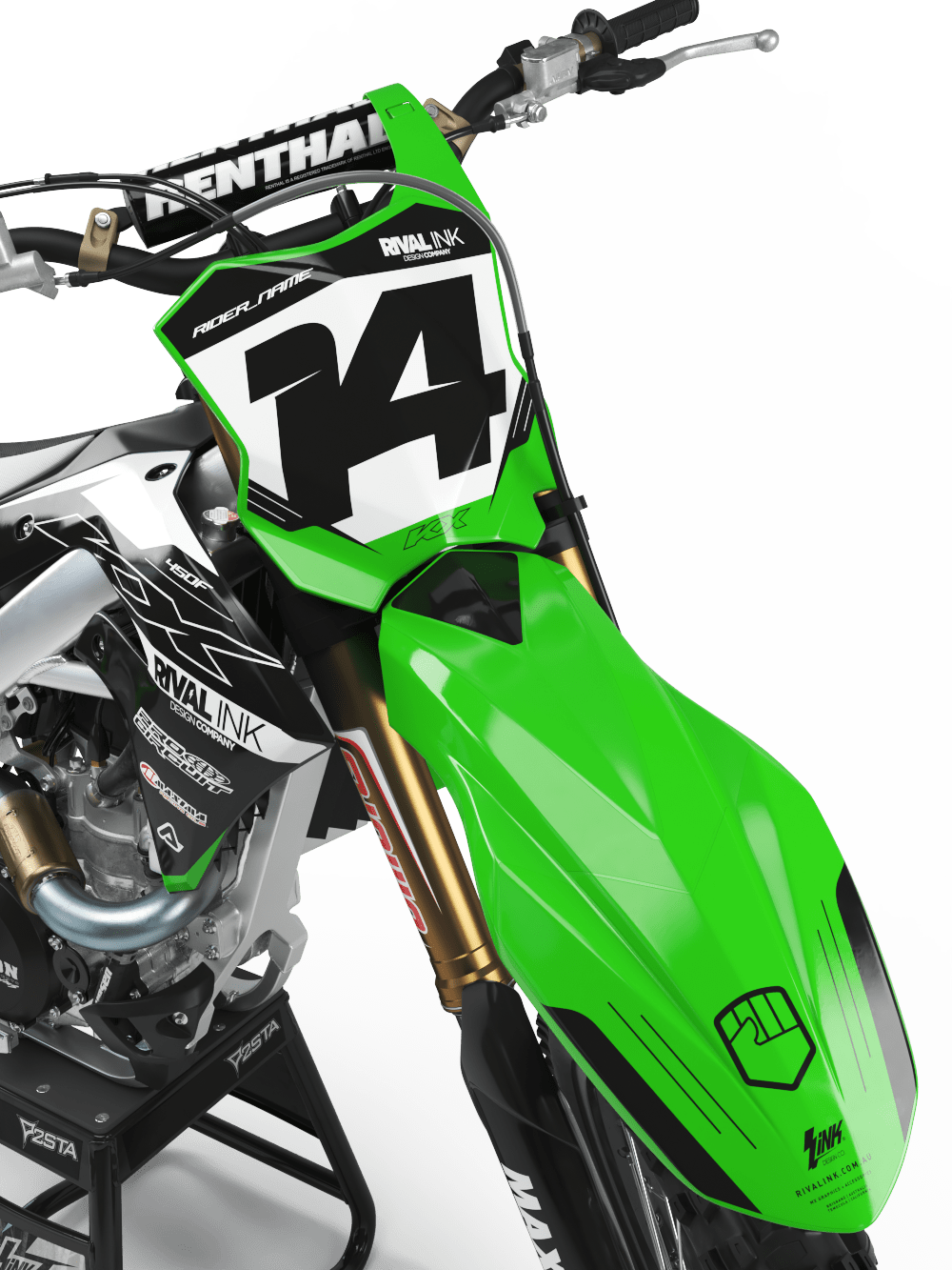Kawasaki CONTEST WHITE Graphics Kit - Image 3