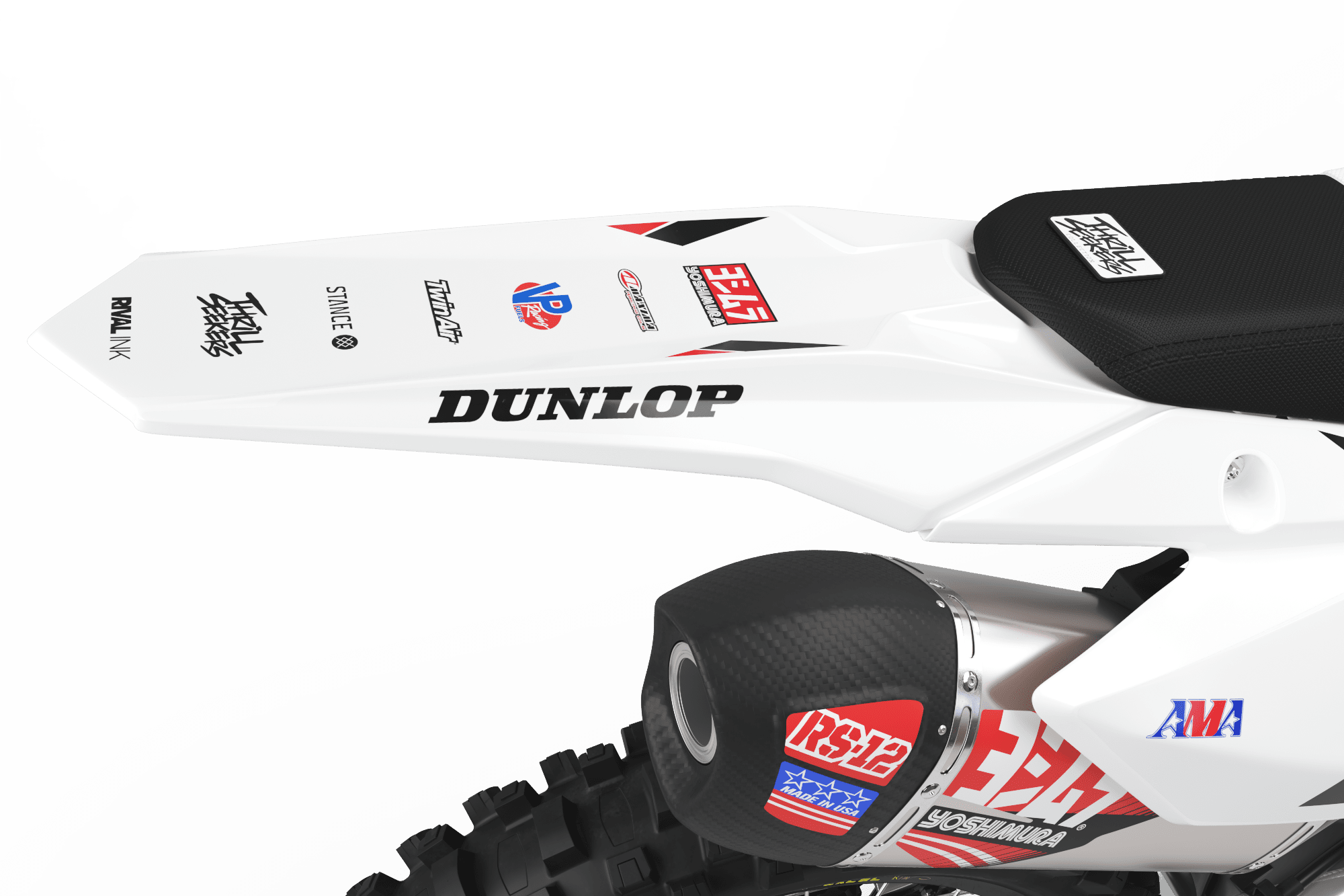 Suzuki PIERCE WHITE Graphics Kit - Image 4