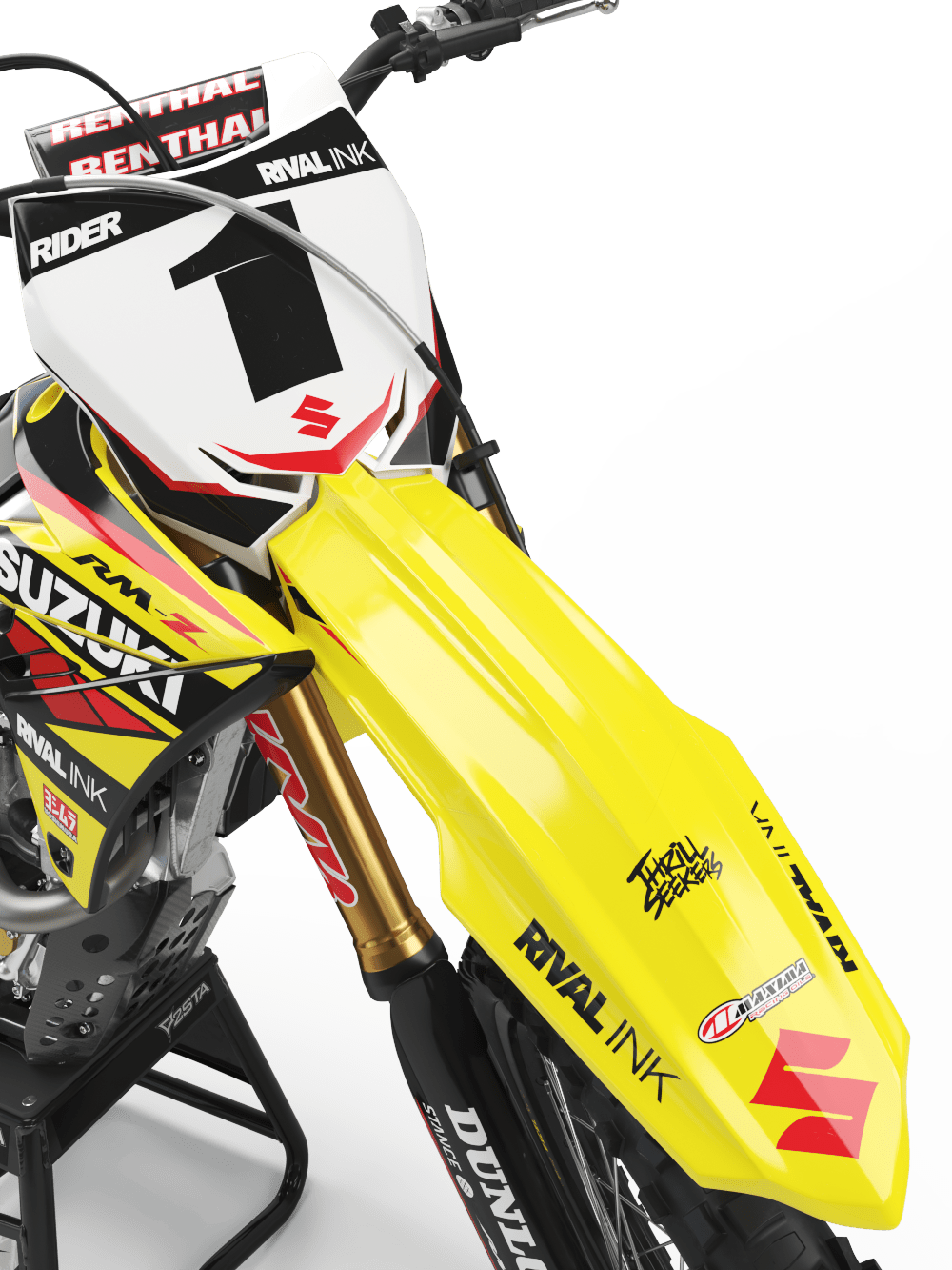 Suzuki PIERCE WHITE Graphics Kit - Image 3