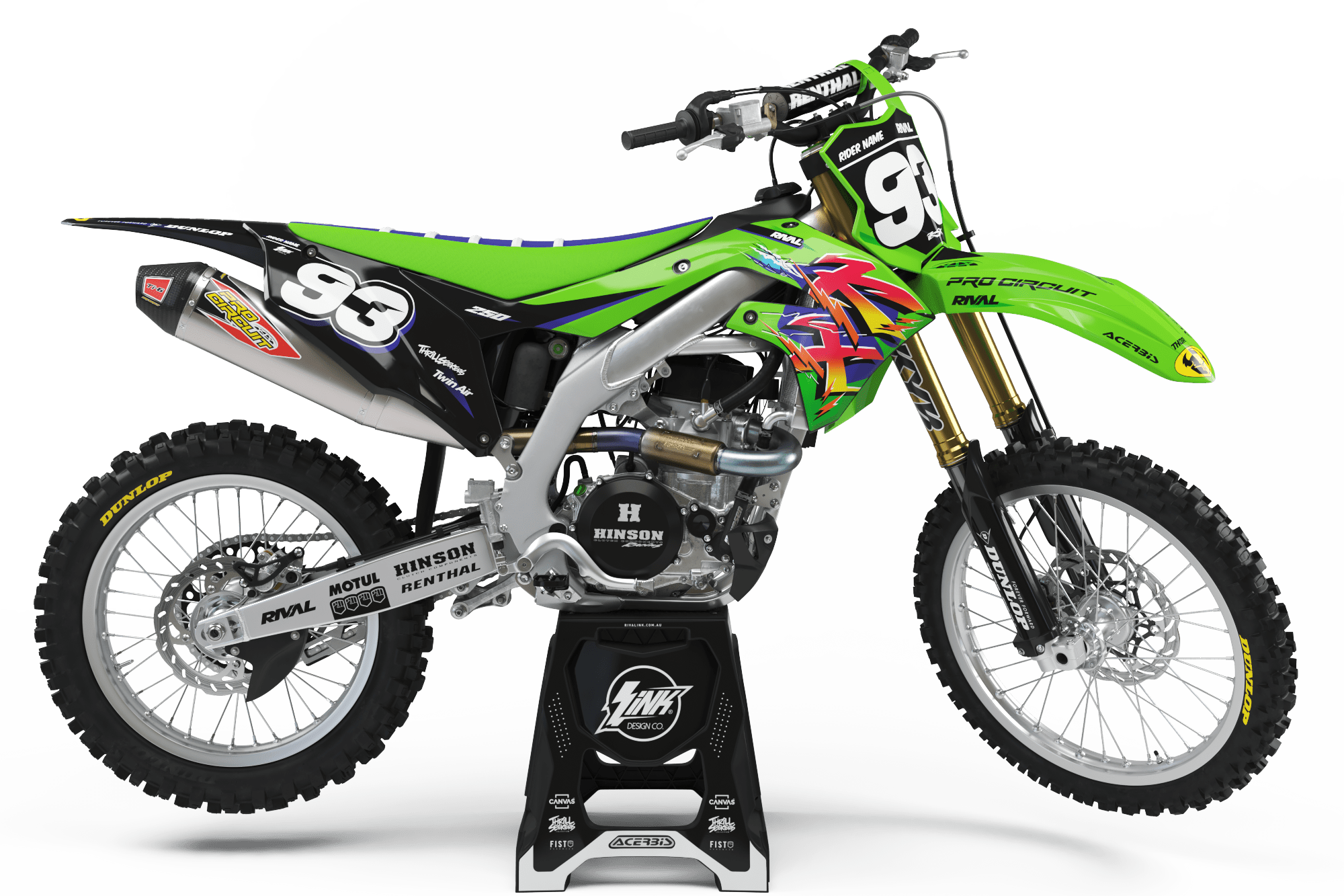 Kawasaki RETRO 3093 Graphics Kit | Rival Ink Design Co