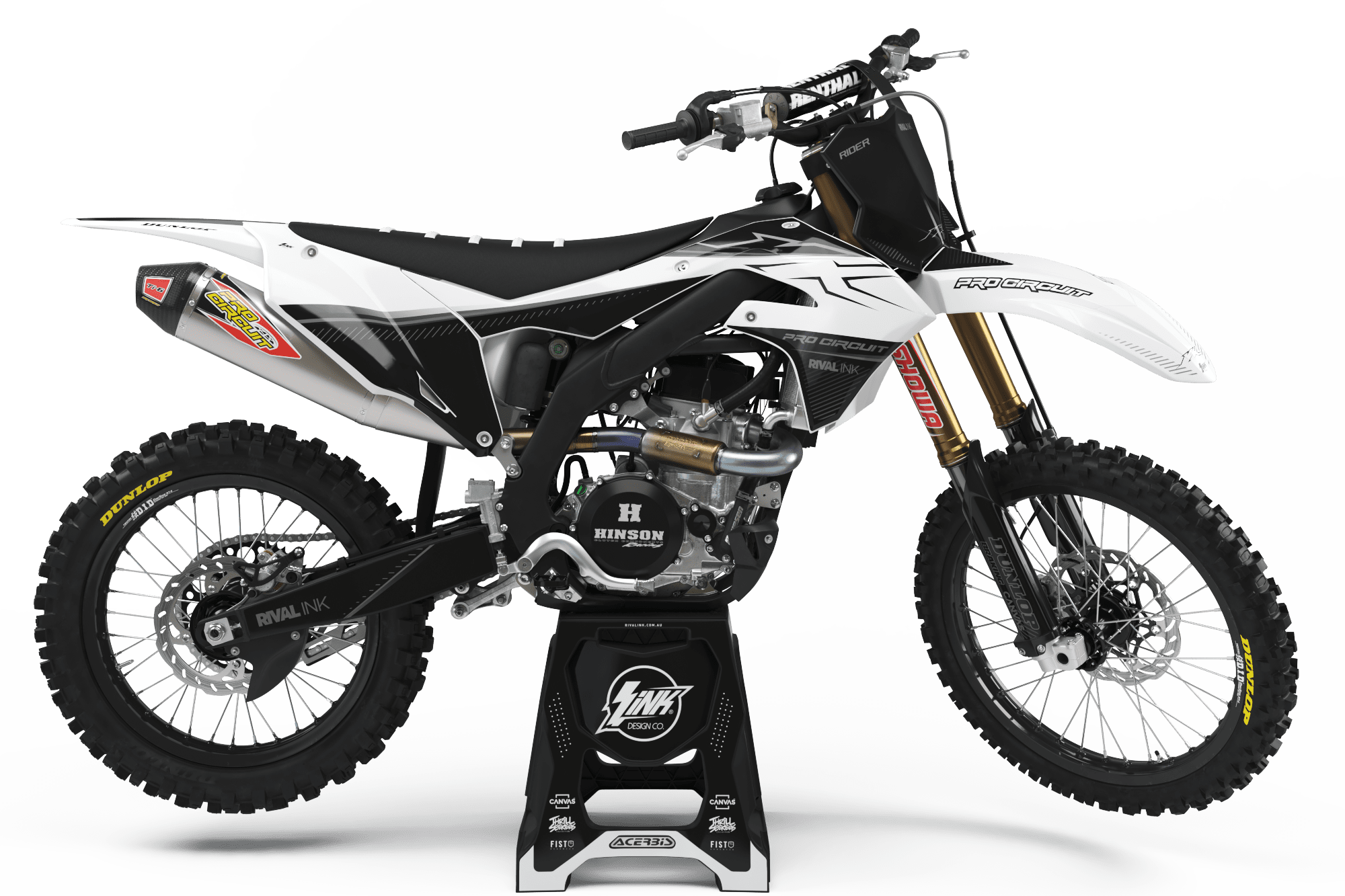 Kawasaki VEIL WHITE Graphics Kit | Rival Ink Design Co