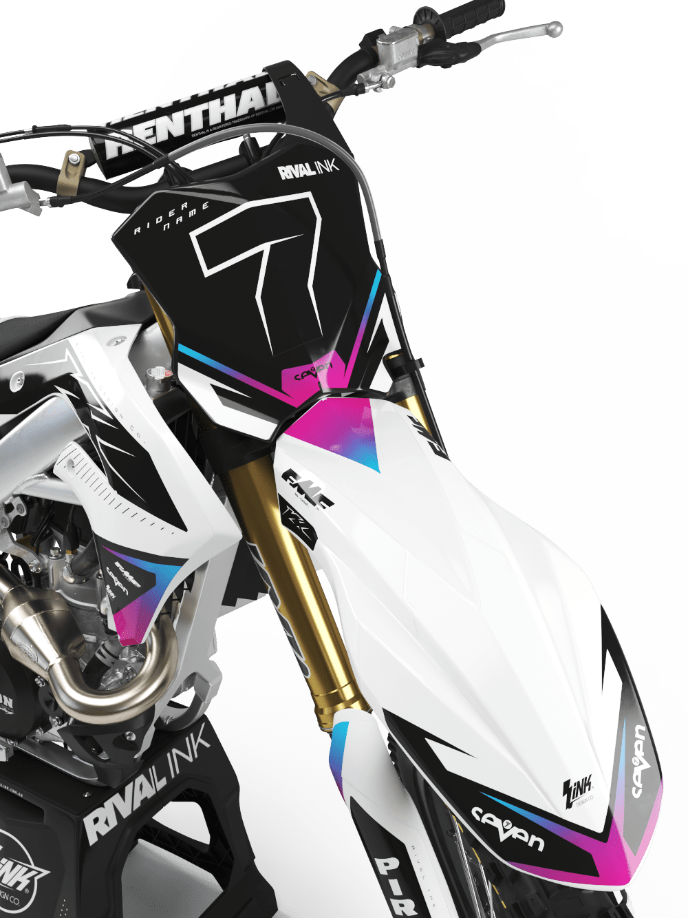 Kawasaki SEGMENT WHITE Graphics Kit | Rival Ink Design Co