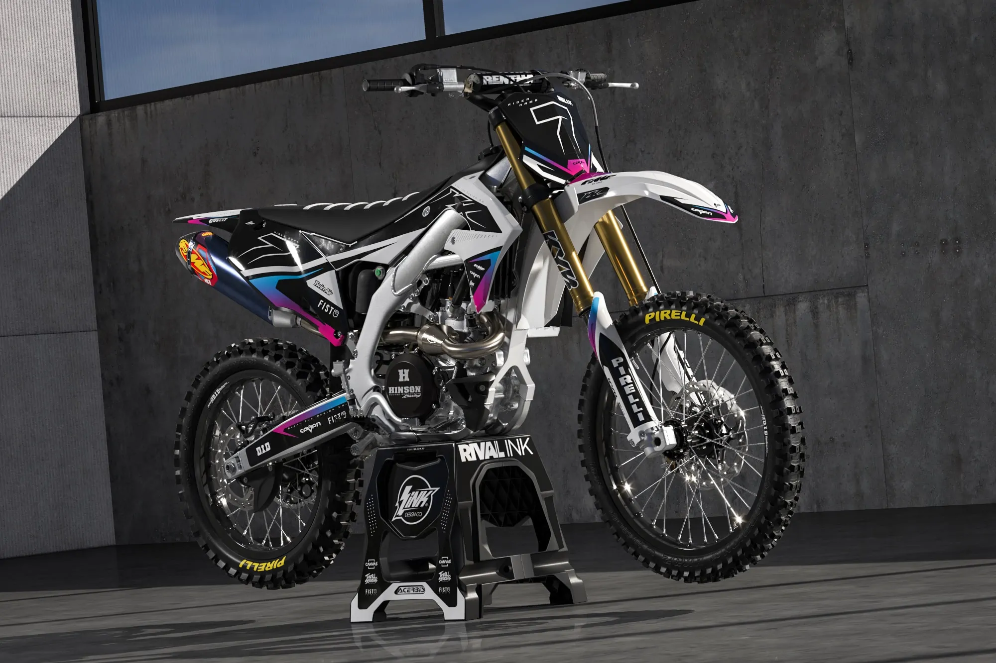 Kawasaki SEGMENT WHITE Graphics Kit | Rival Ink Design Co