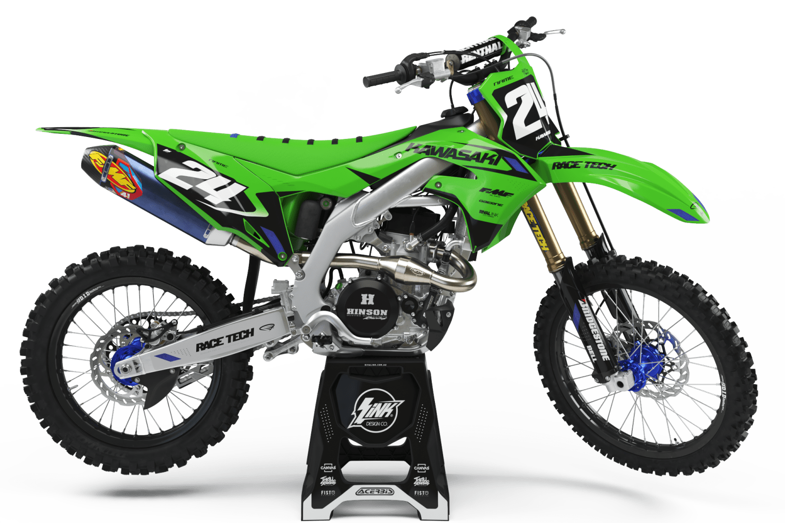 Kawasaki TARRACO Graphics Kit Rival Ink Design Co
