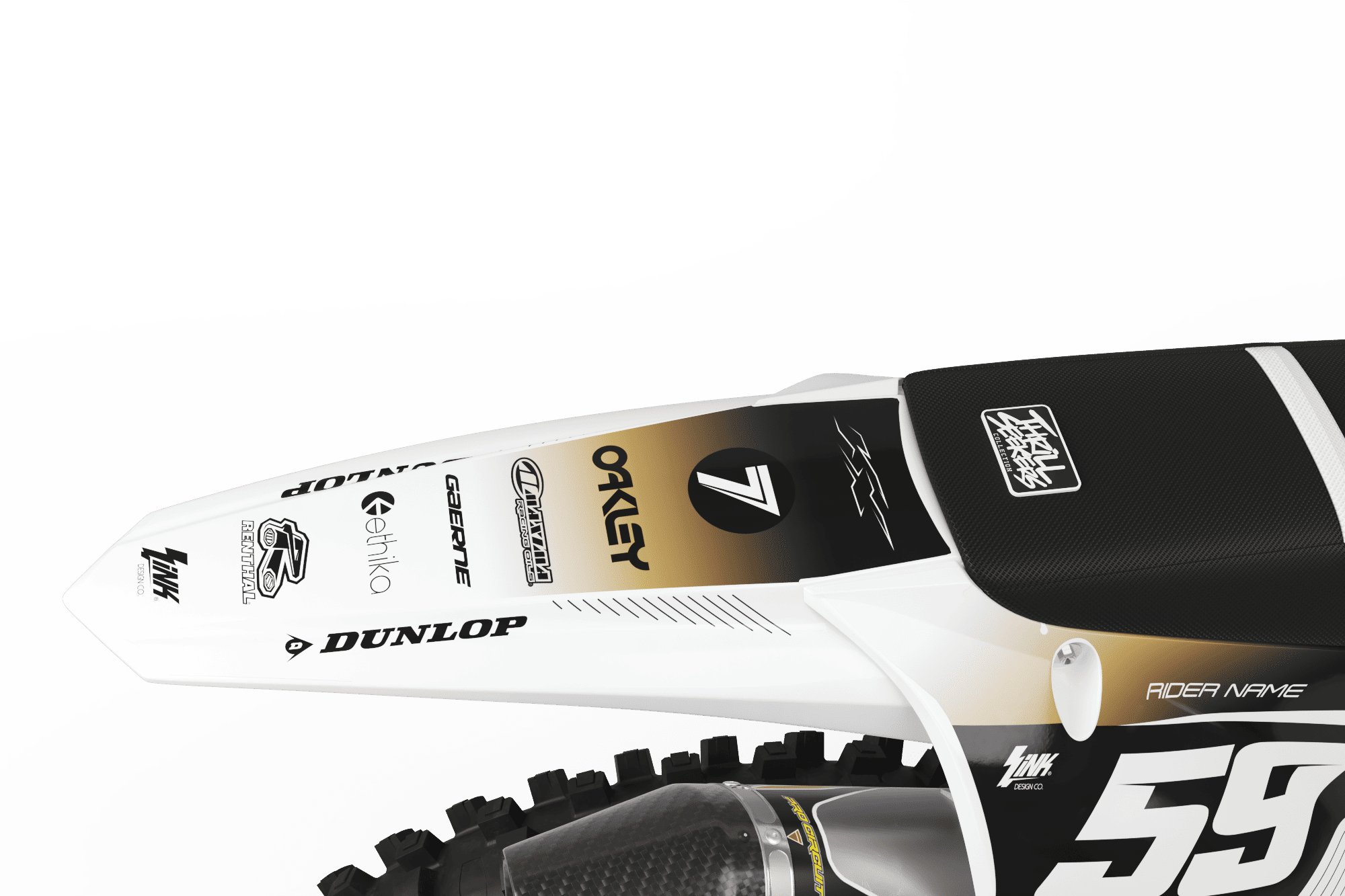 Kawasaki ILLICIT WHITE Graphics Kit - Image 3