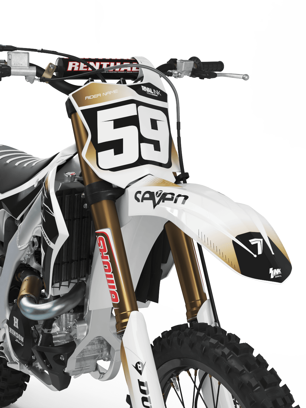 Kawasaki ILLICIT WHITE Graphics Kit - Image 2
