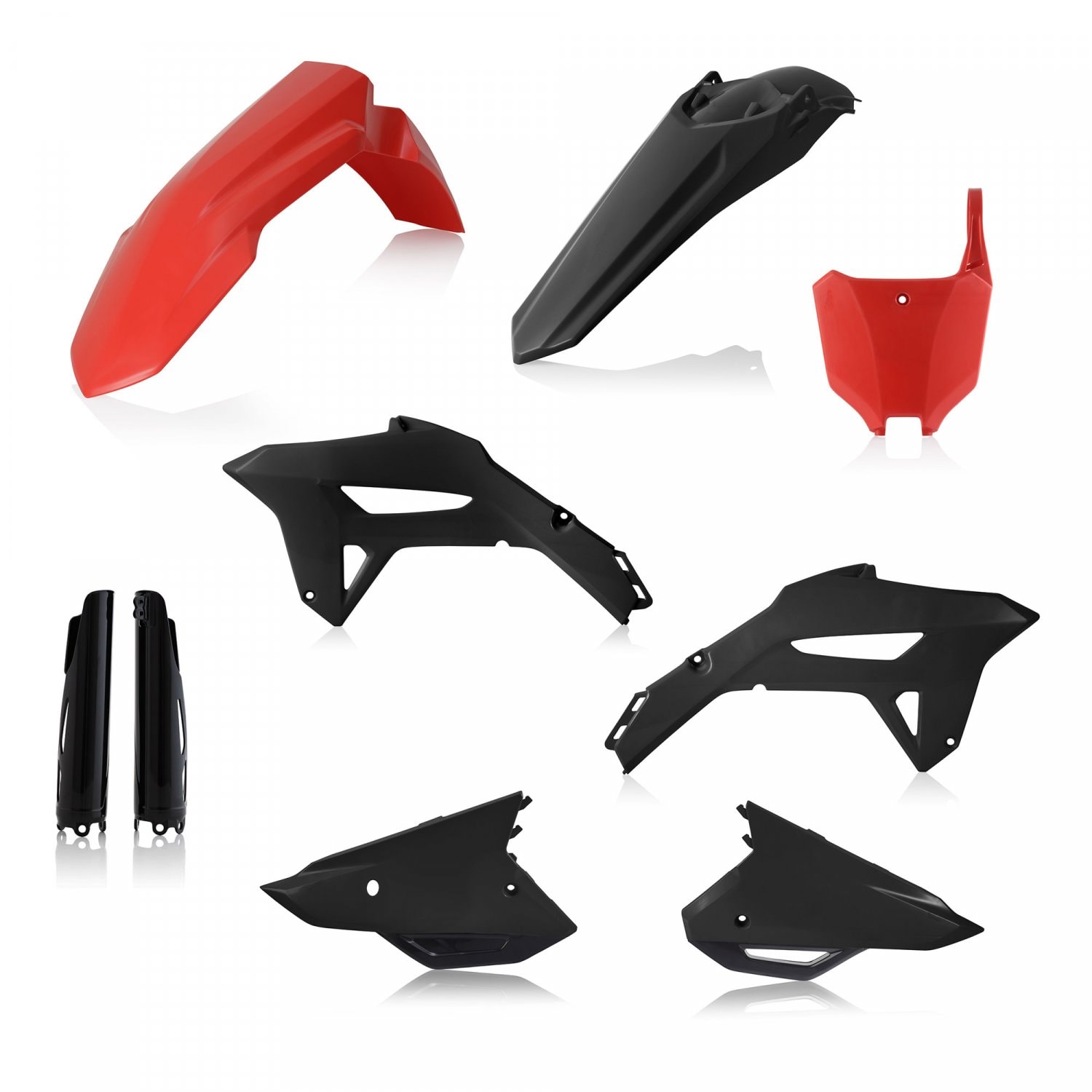 ACERBIS PLASTIC KIT HONDA CRF 250 22 24 450 21 24 RED BLACK Rival Ink Design Co