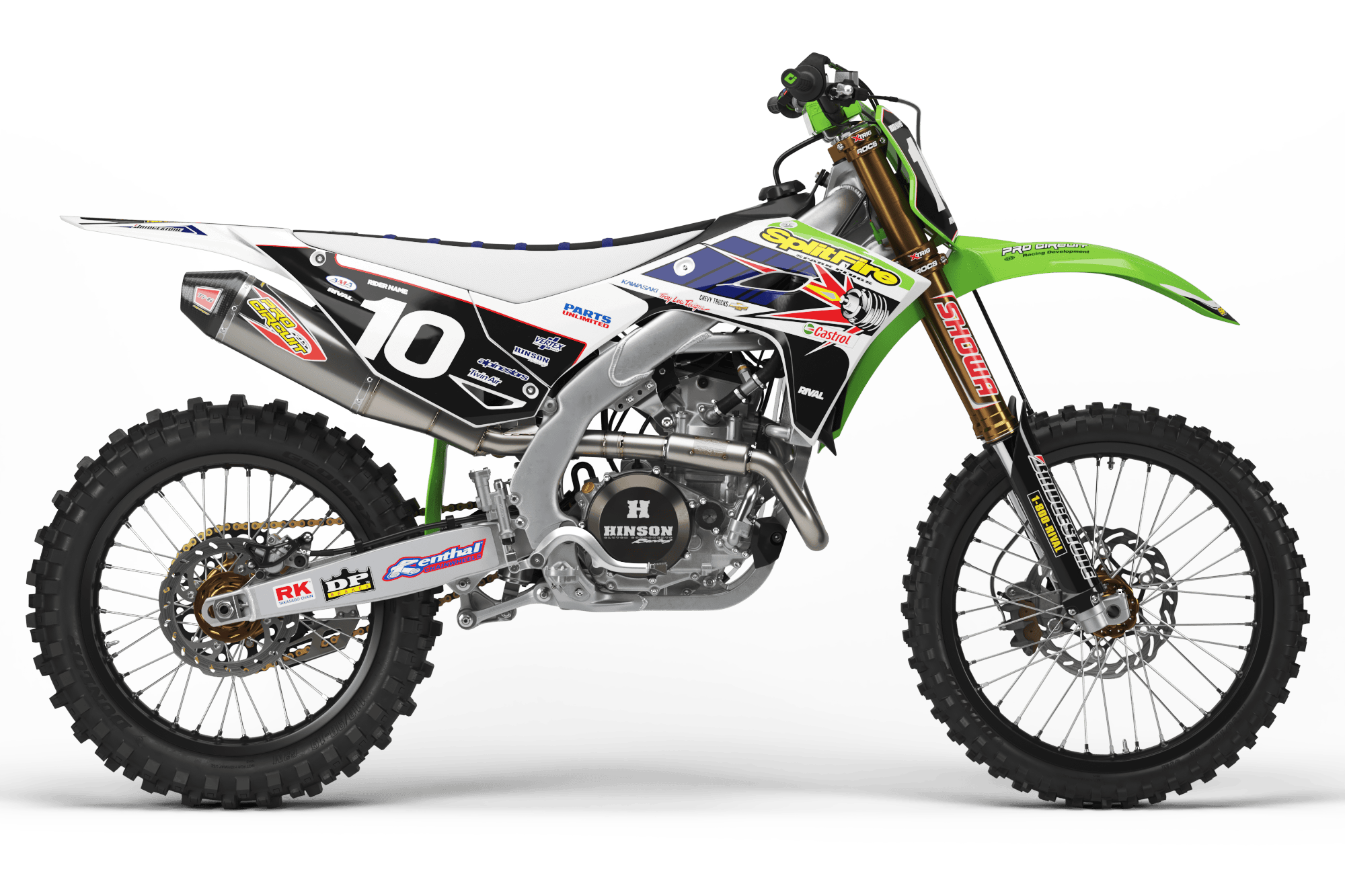 Kawasaki 2000 SPLITFIRE Graphics Kit Rival Ink Design Co