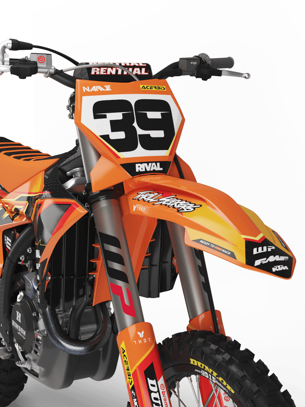 KTM RTR ORANGE Graphics Kit - Image 3