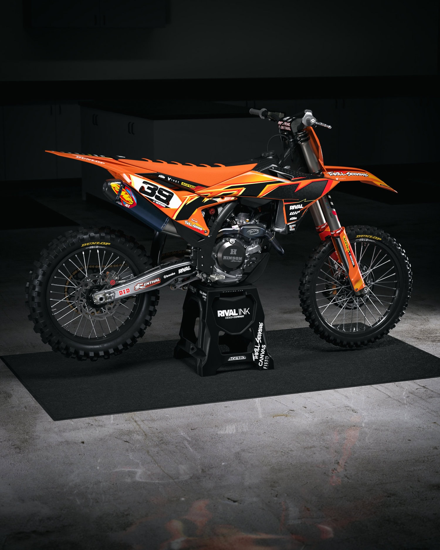 KTM RTR ORANGE Graphics Kit - Image 2