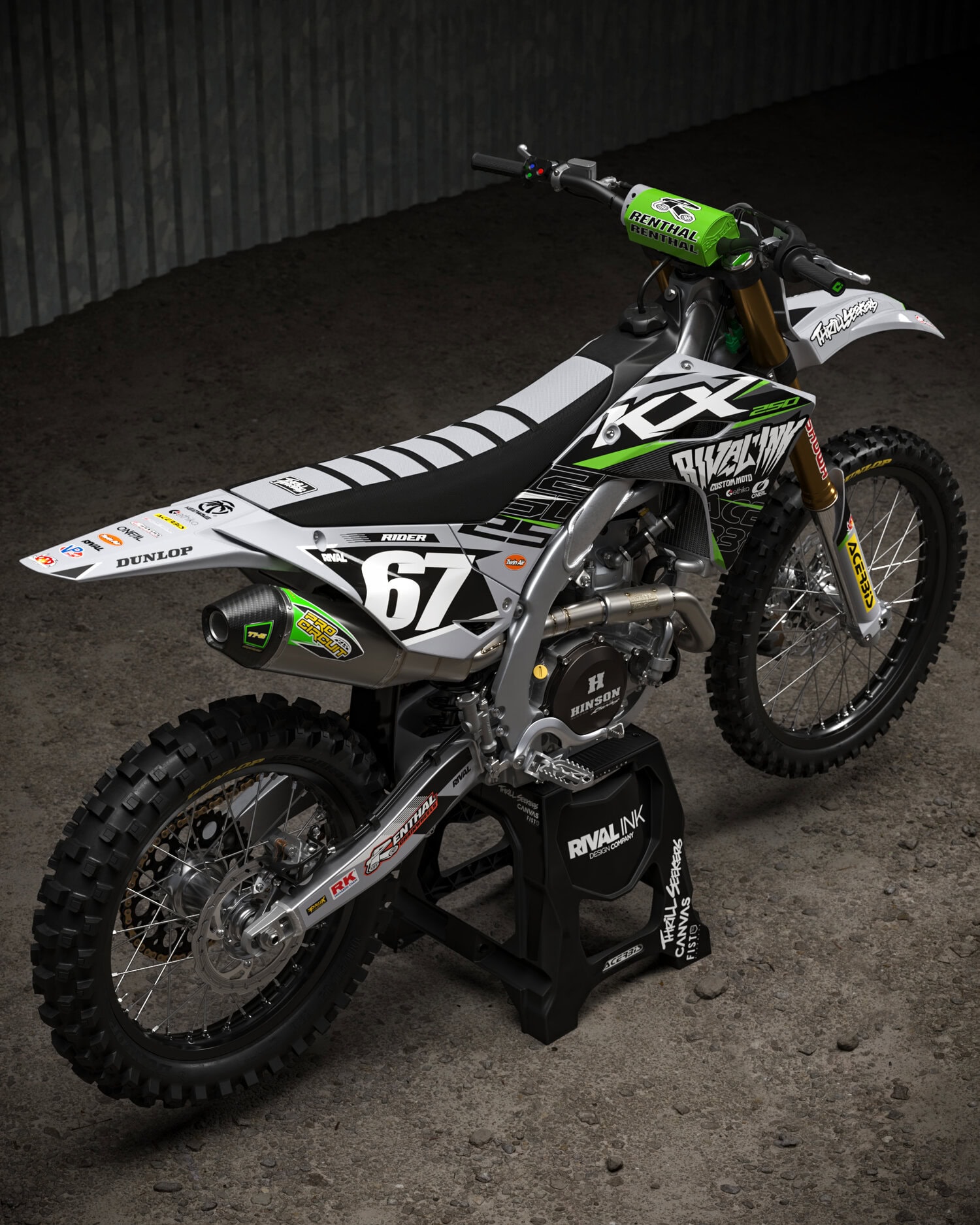 Kawasaki SHURIKEN GREY Graphics Kit - Image 2