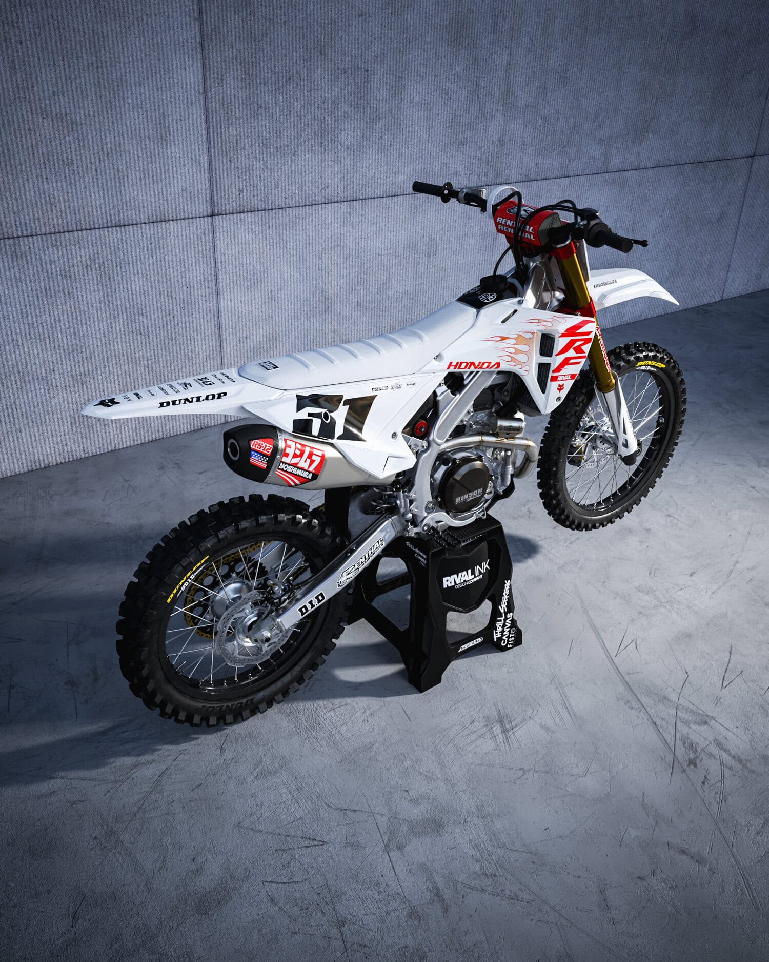 Honda INFERNO WHITE Graphics Kit - Image 2