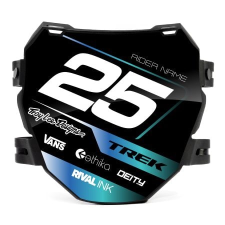 ODI MTB DH Number Plate SKEW BLUE