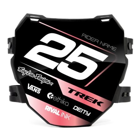 ODI MTB DH Number Plate SKEW PINK