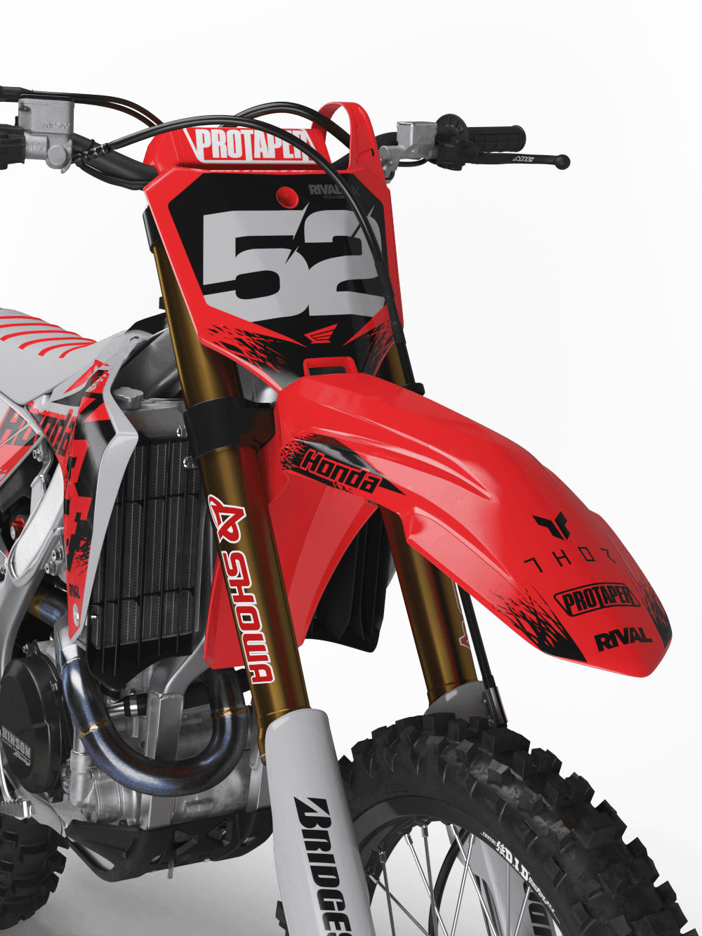 Honda INTENSE GREY Graphics Kit - Image 3