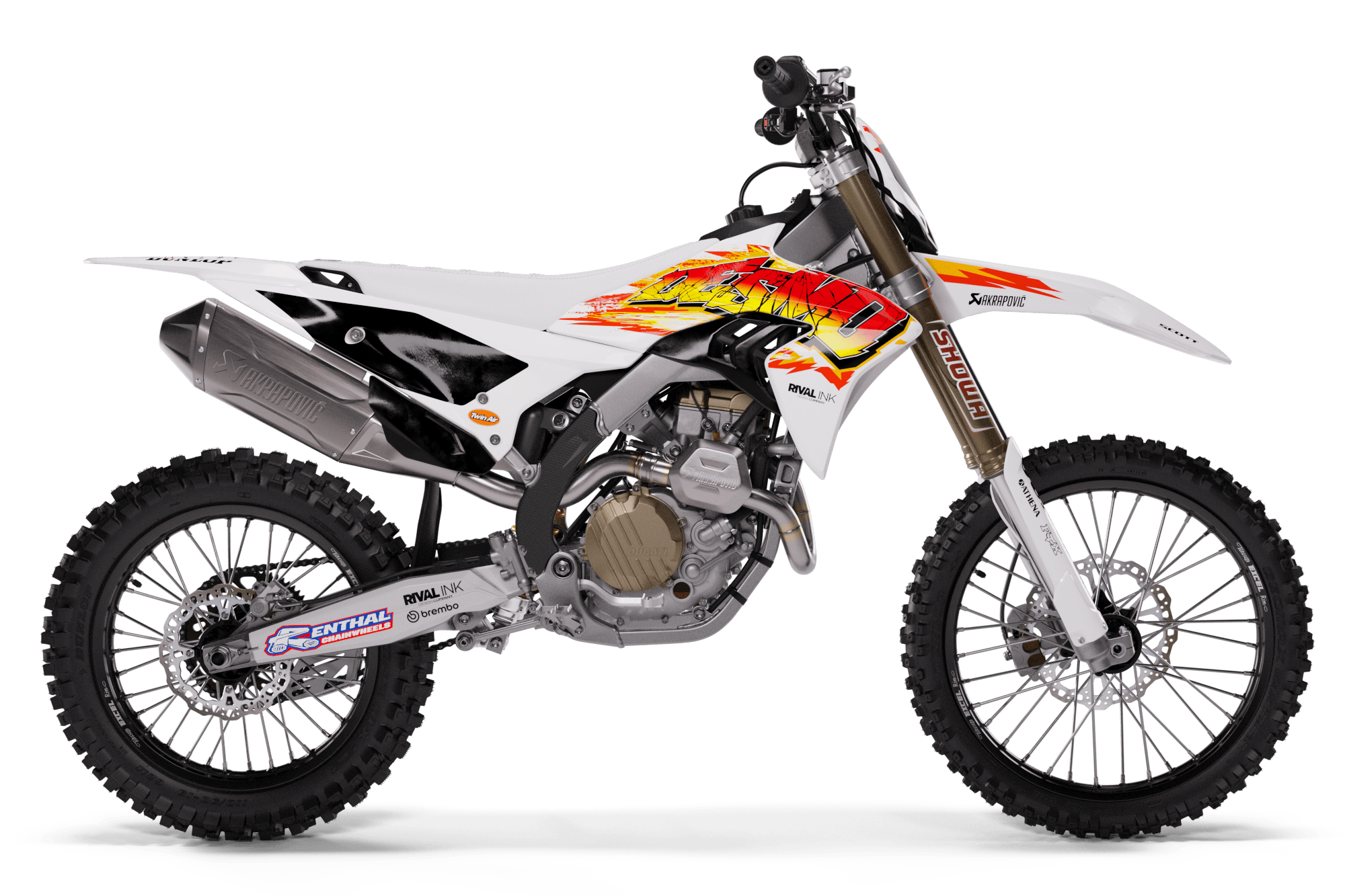Ducati NINETYS WHITE Graphics Kit | Rival Ink Design Co