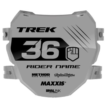 ODI MTB DH Number Plate RAPTOR GREY