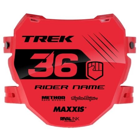 ODI MTB DH Number Plate RAPTOR RED