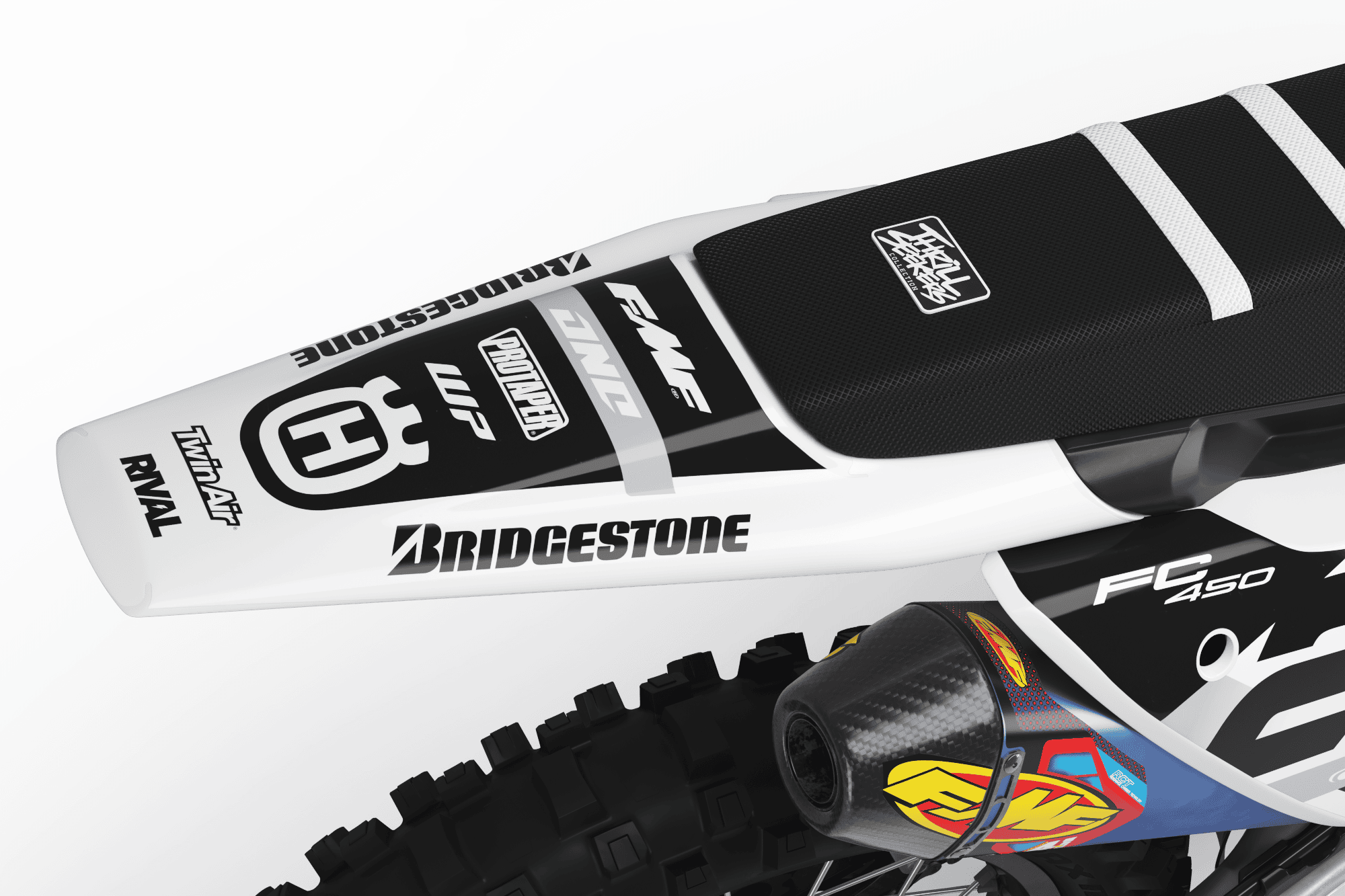 Husqvarna STOCK 26 WHITE Graphics Kit | Rival Ink Design Co