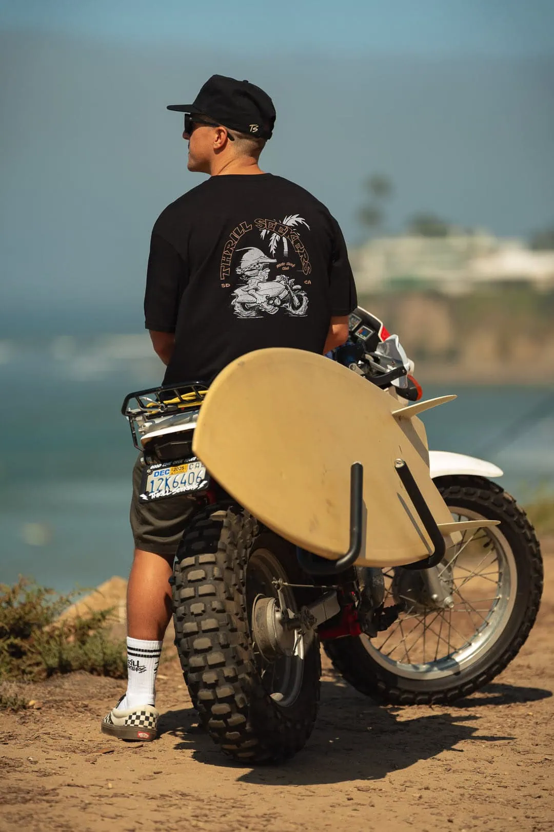 Surf Moto Tee - Black | Rival Ink Design Co