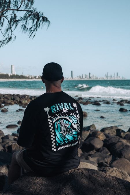 BURLEIGH WAVE Oversized Tee - Black